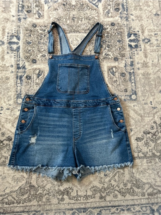 No Boundaries Pants - No Boundaries Denim Short Overalls